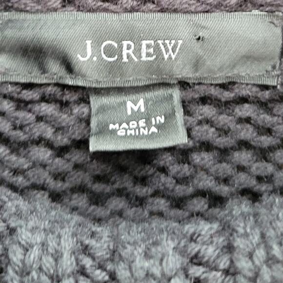 J. Crew Turtleneck poncho Black AR947 Medium - Picture 6 of 8